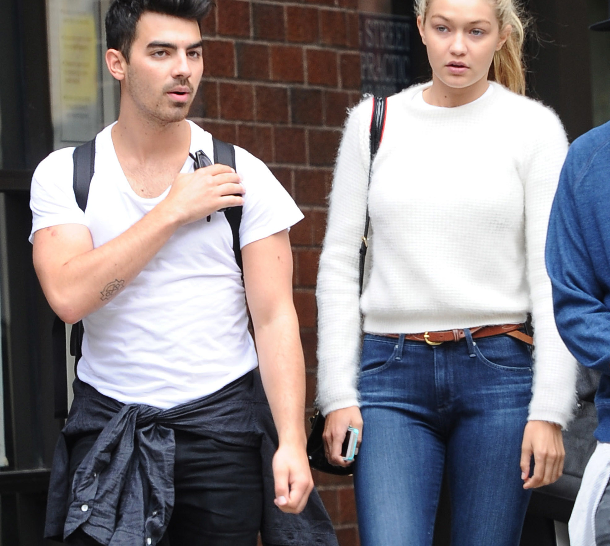 Gigi Hadid And Joe Jonas Get Cozy Outside Of A Hotel