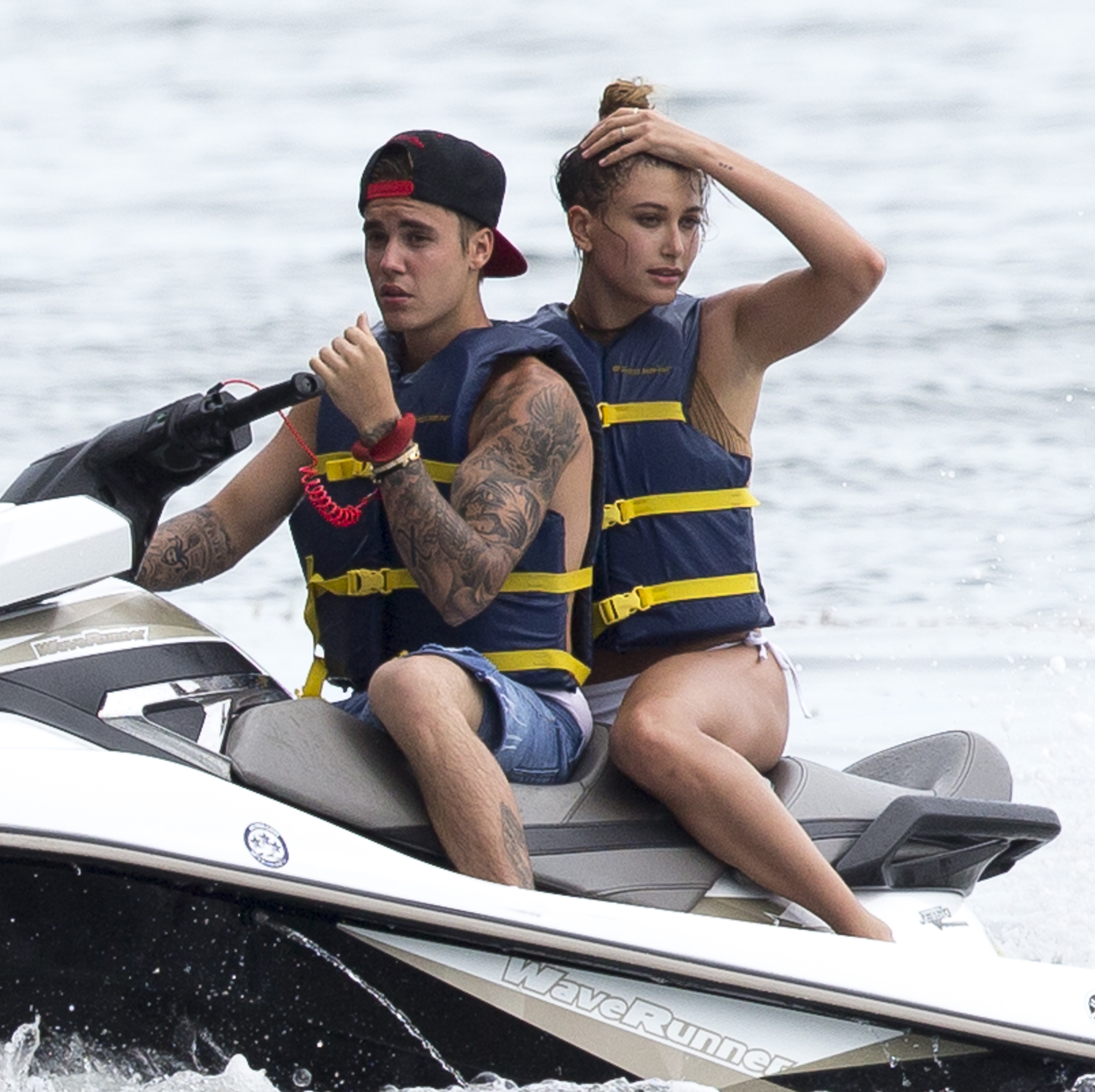 Justin Bieber And Hailey Baldwin Get Cuddly On A Jet Ski In