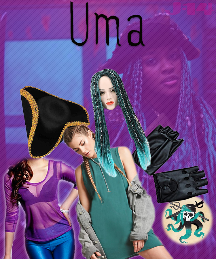 Descendants Halloween Costumes: DIY Mal, Evie and Uma Looks