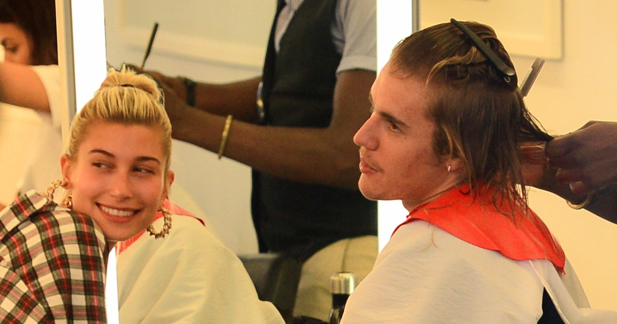 Justin Bieber Wears Slippers To Get A Haircut With Hailey