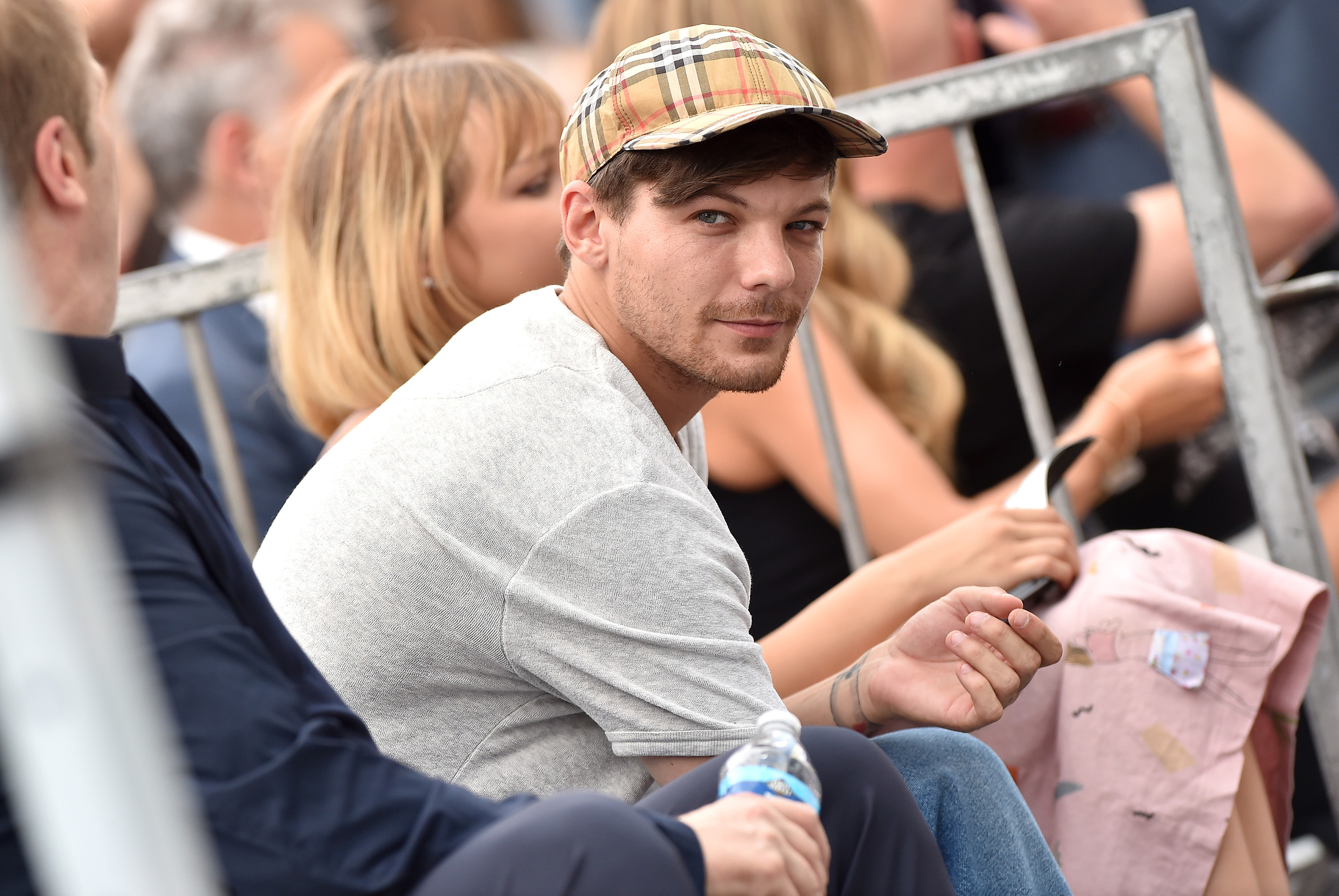 Louis Tomlinson Proudly Supports Simon Cowell at Star Unveiling