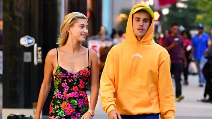 Hailey Baldwin Shows Abs In Bright Crop Top With Justin Bieber