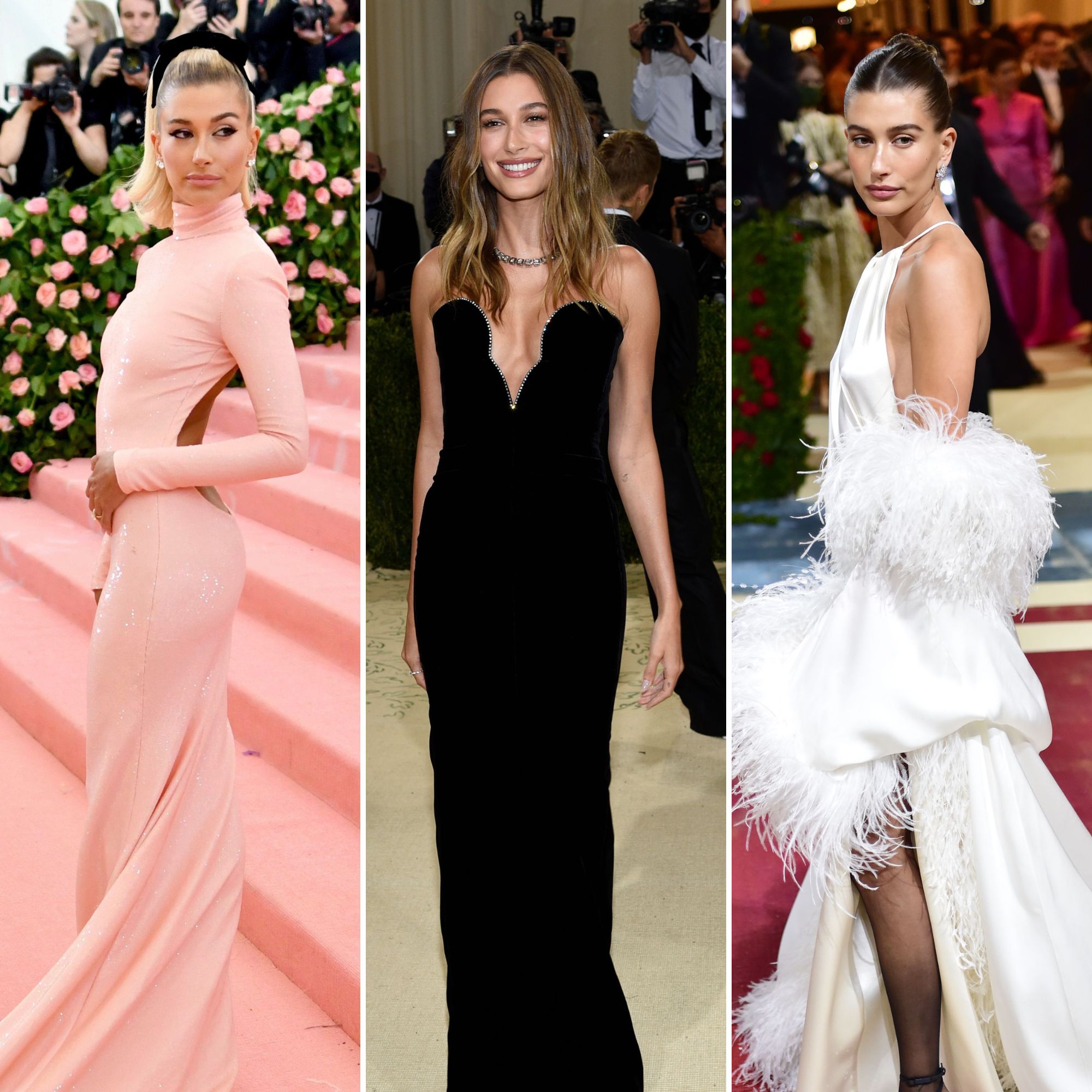 Hailey baldwin store red carpet dresses