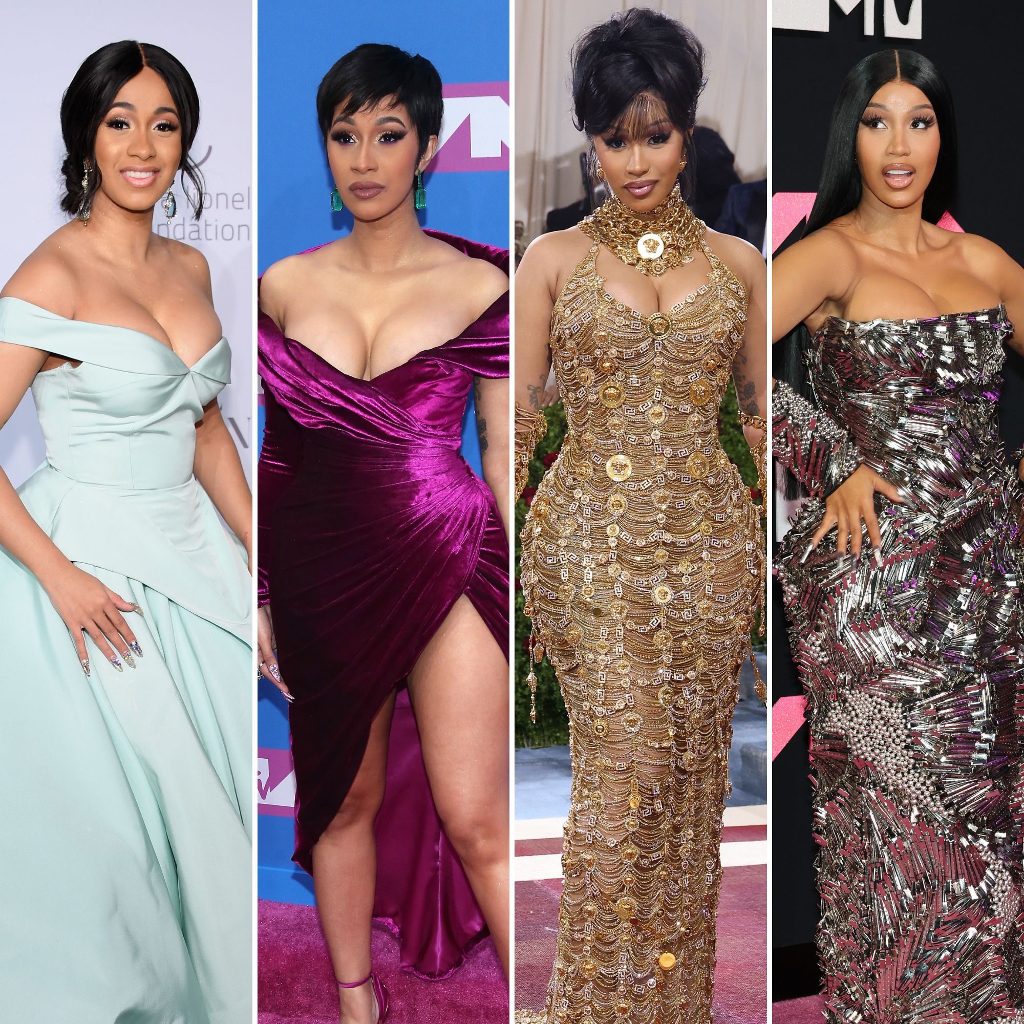 Cardi b red carpet dress hotsell